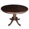 Fine-Line 30 x 36 in. Round Top Pedestal Dining Table - Rich Mocha FI320608